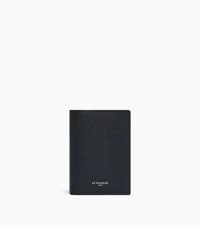 Le Tanneur porte-passeport cuir grainé Black