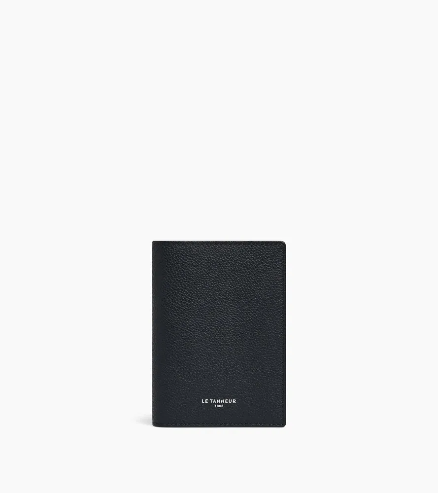 Le Tanneur porte-passeport cuir grainé Black