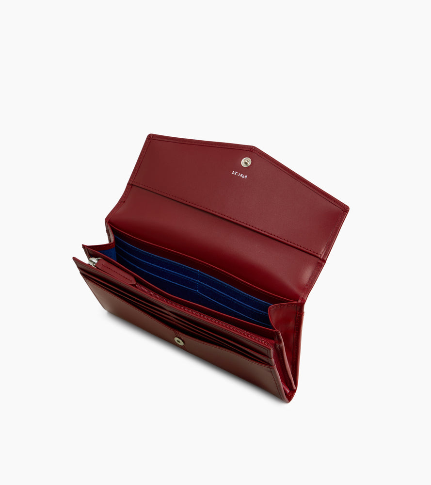 Le Tanneur Charlotte grand portefeuille cuir lisse rouge Révolution