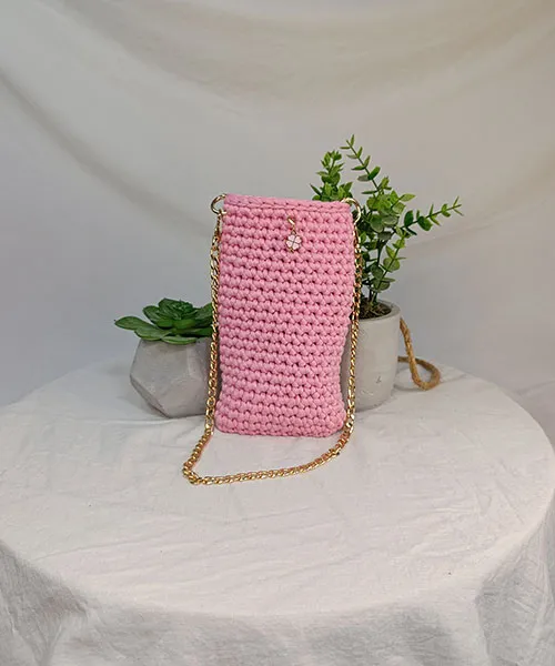 Takiri Infini TK760 sacoche téléphone rose crochet