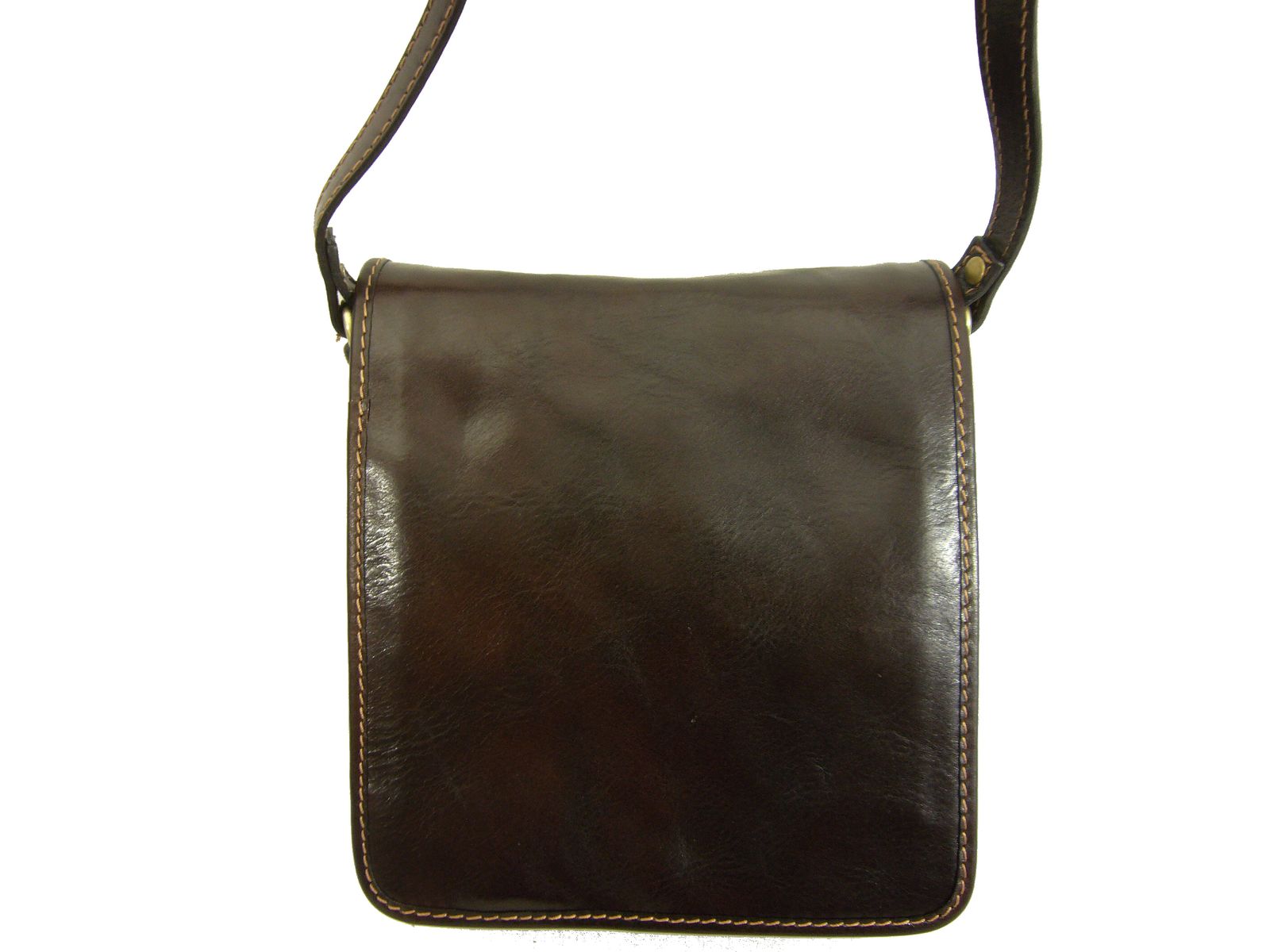 Collection Esprit Cuir Milano besace bandoulière brun cuir homme