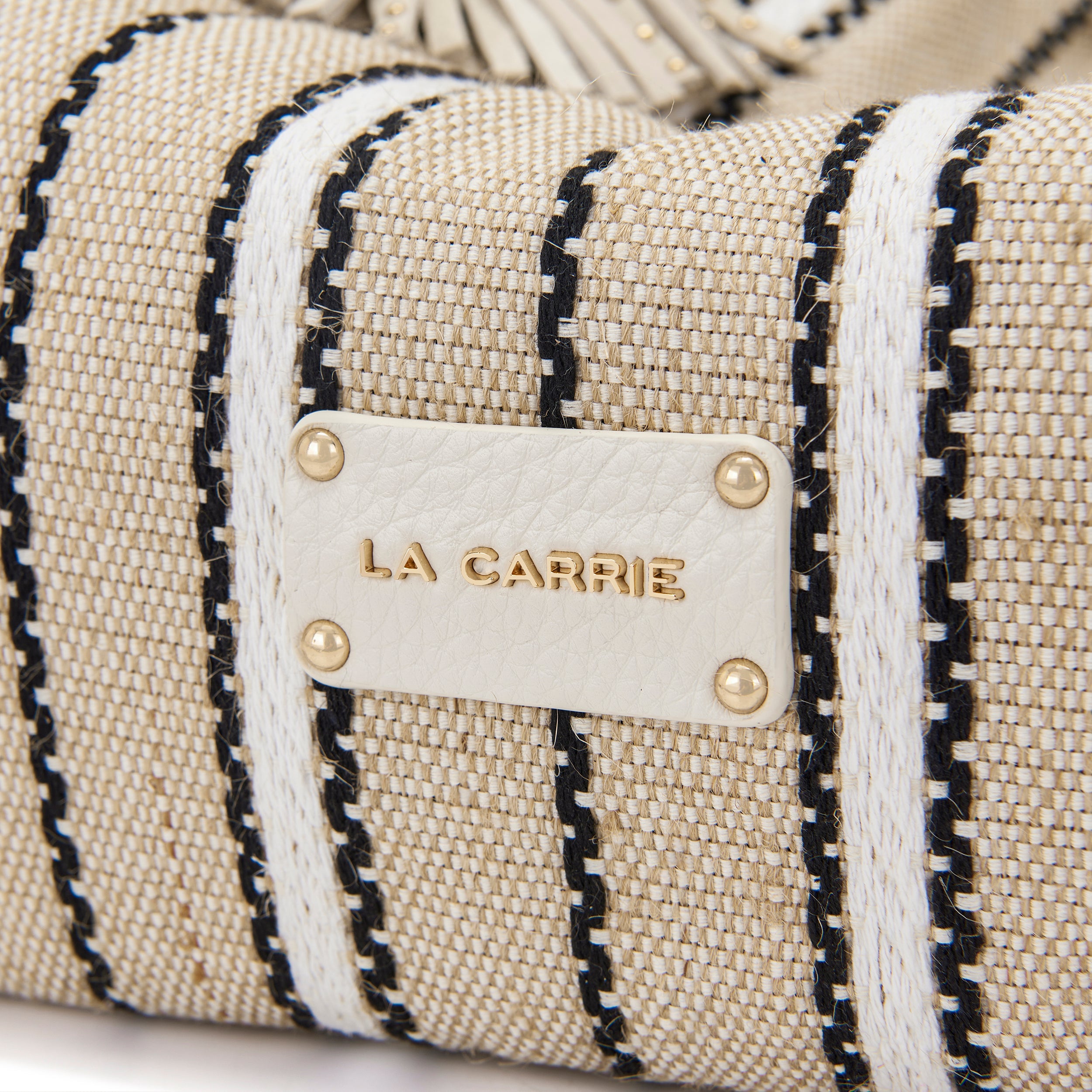La Carrie Bicolor sac cabas IVORY toile à rayures