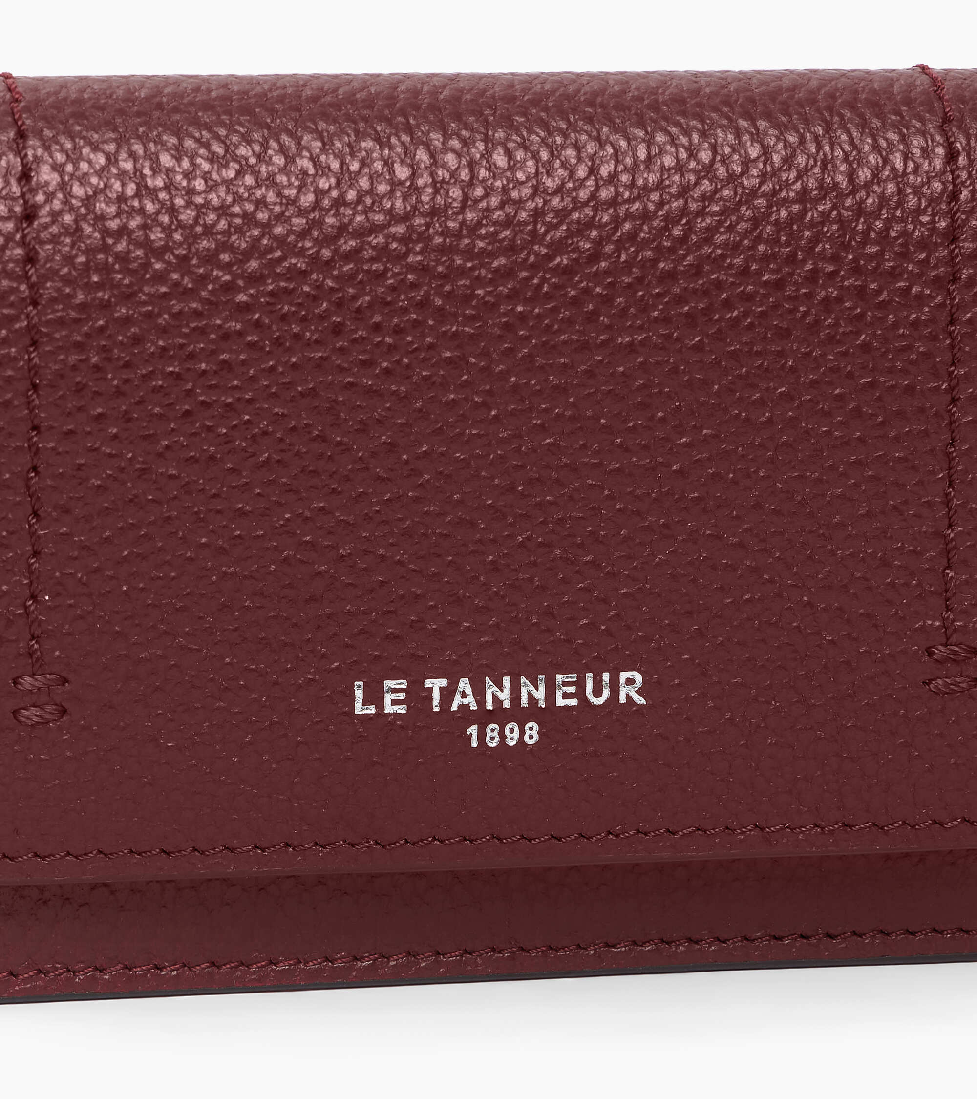 Le Tanneur Louison porte-cartes cuir grainé Rouge Revolution