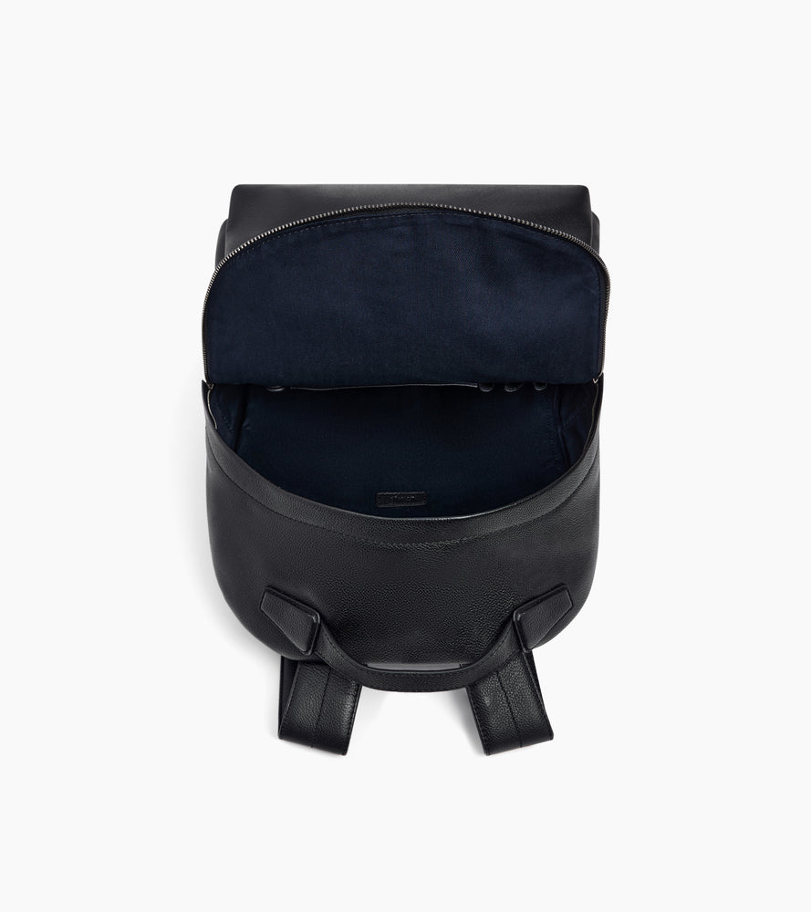 Le Tanneur Marceau sac à dos cuir grainé noir 14"