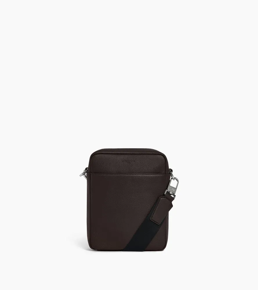 Le Tanneur Marceau petite sacoche cuir grainé marron café