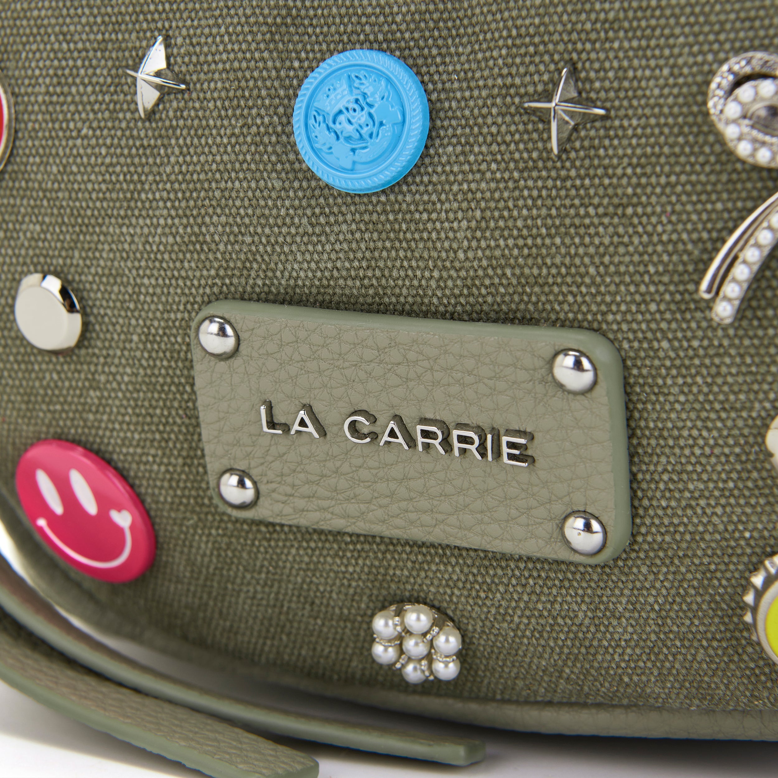 La Carrie Marsupio Pins sac banane vert toile 34x9x20 cm