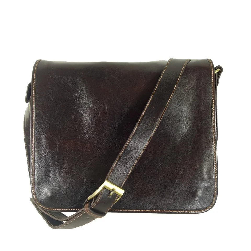 Collection Esprit Cuir Modena besace cuir brun messenger