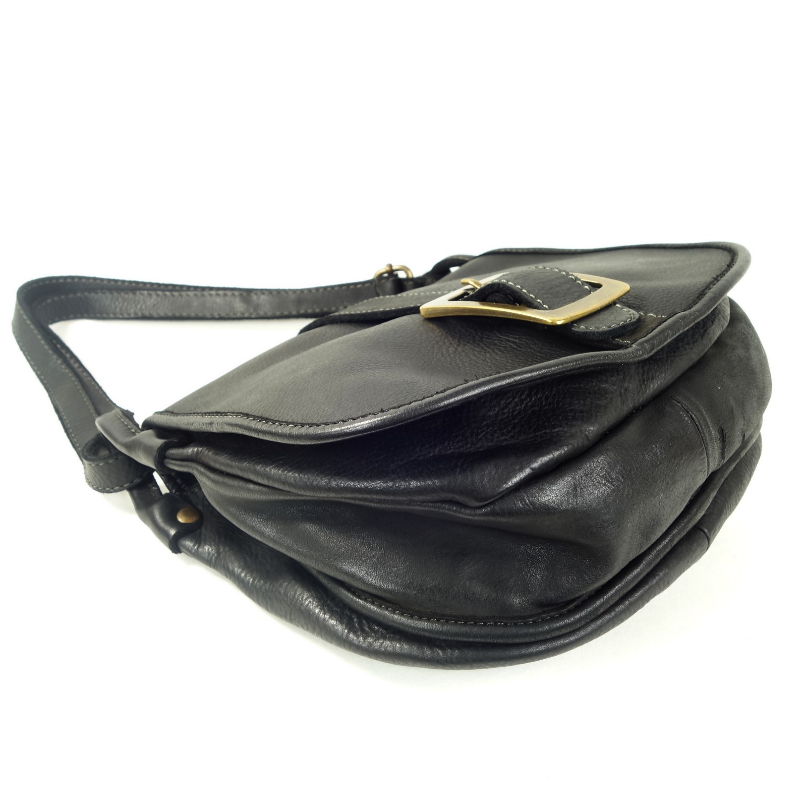 Collection Esprit Cuir Giulia sac besace noir cuir vintage