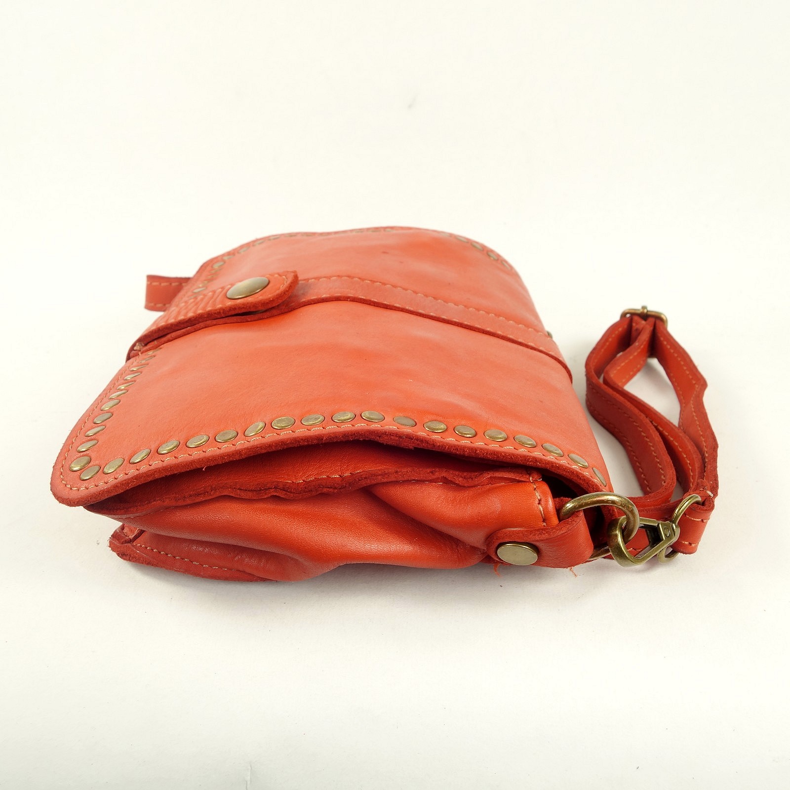 Collection Esprit Cuir GENA mini pochette cuir orange