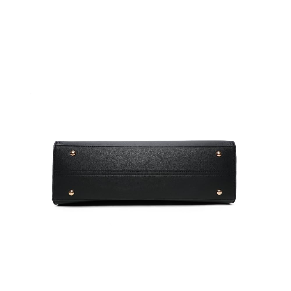 Gallantry Sacs Cabas Tote Bag A4 XL Noir Simili Cuir 38x29cm