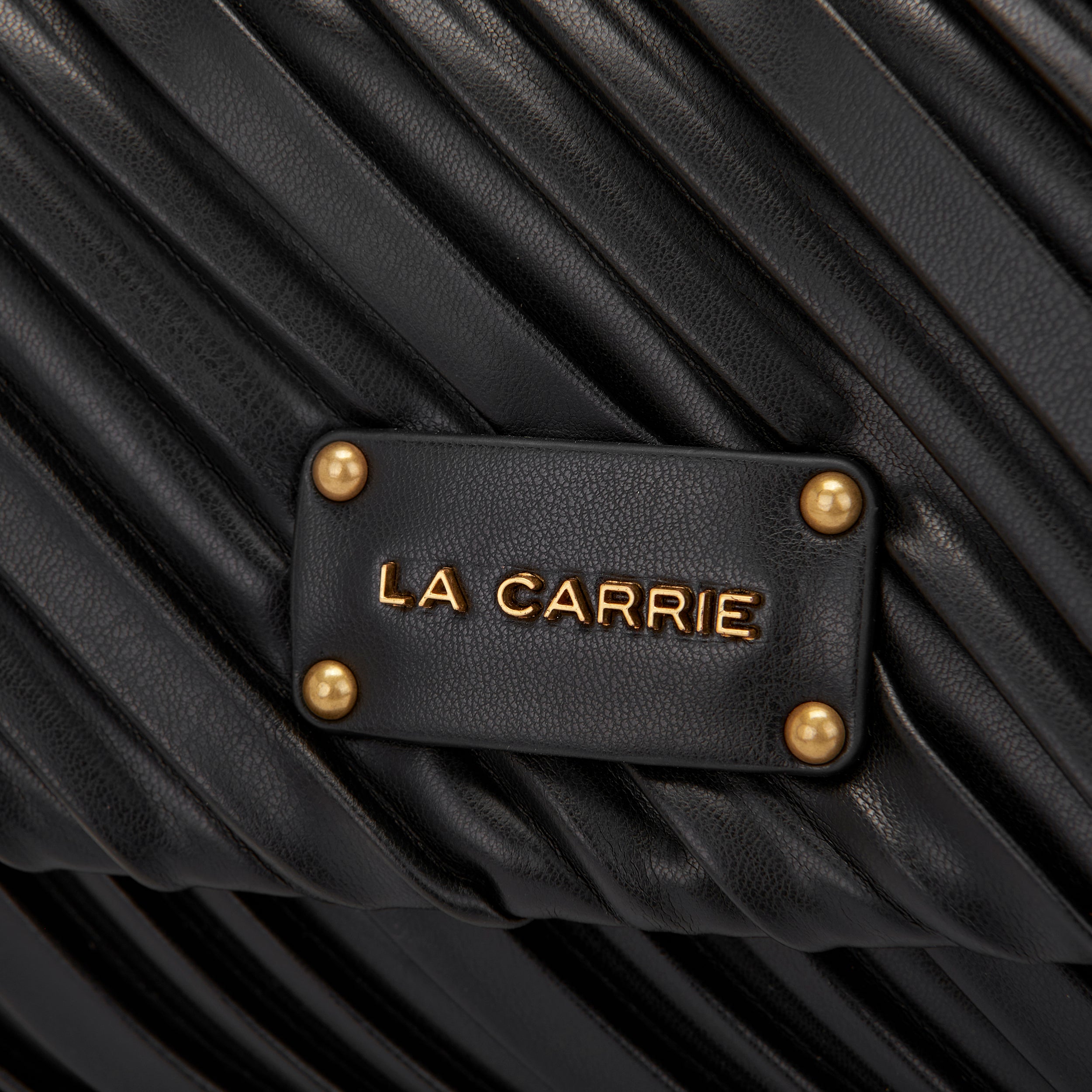 La Carrie Plissè sac bandoulière noir synthétique