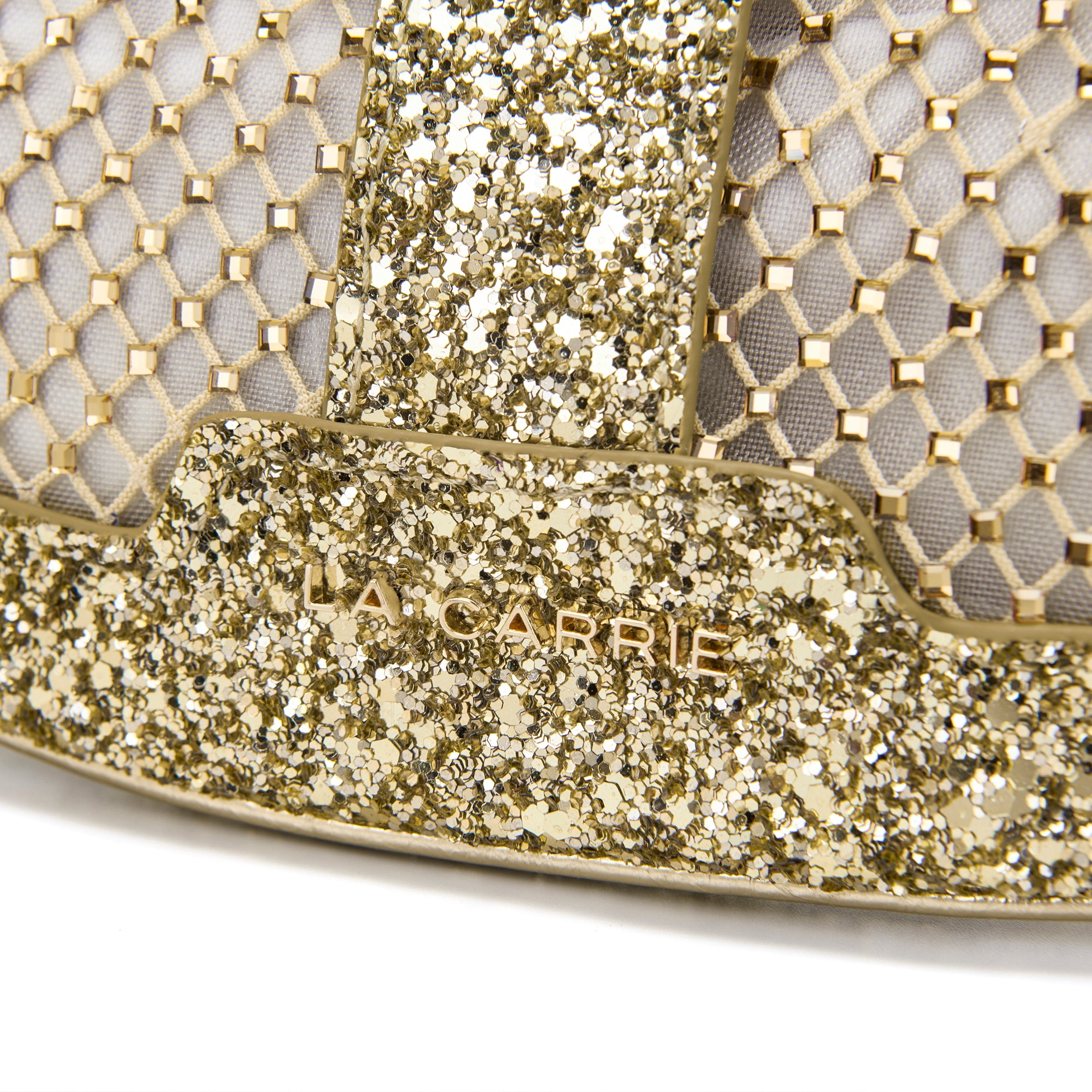 La Carrie Night Edition sac épaule gold résille 29 cm
