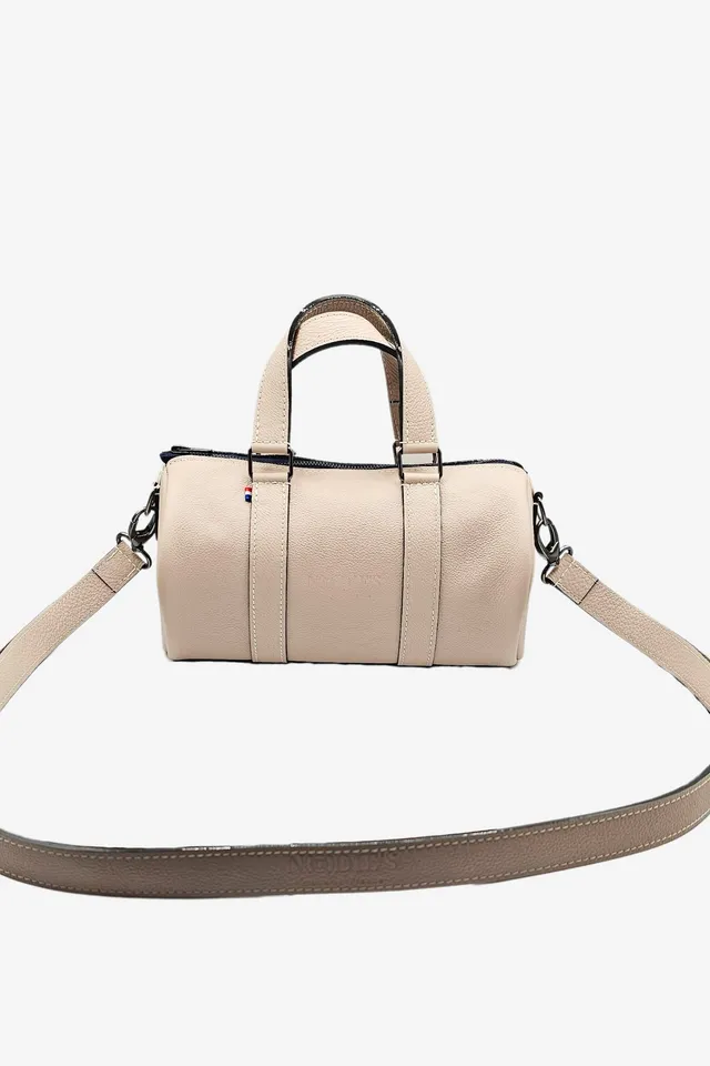 Nodie's Jim sac bowling crème galet grainé cuir