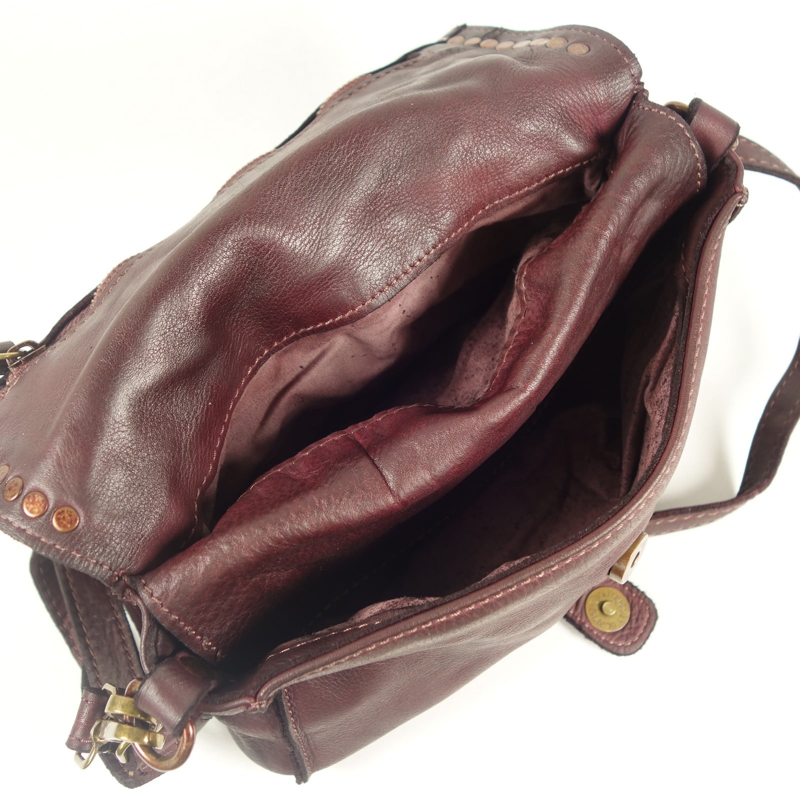 Collection Esprit Cuir Gena mini sac cuir bordeaux vintage