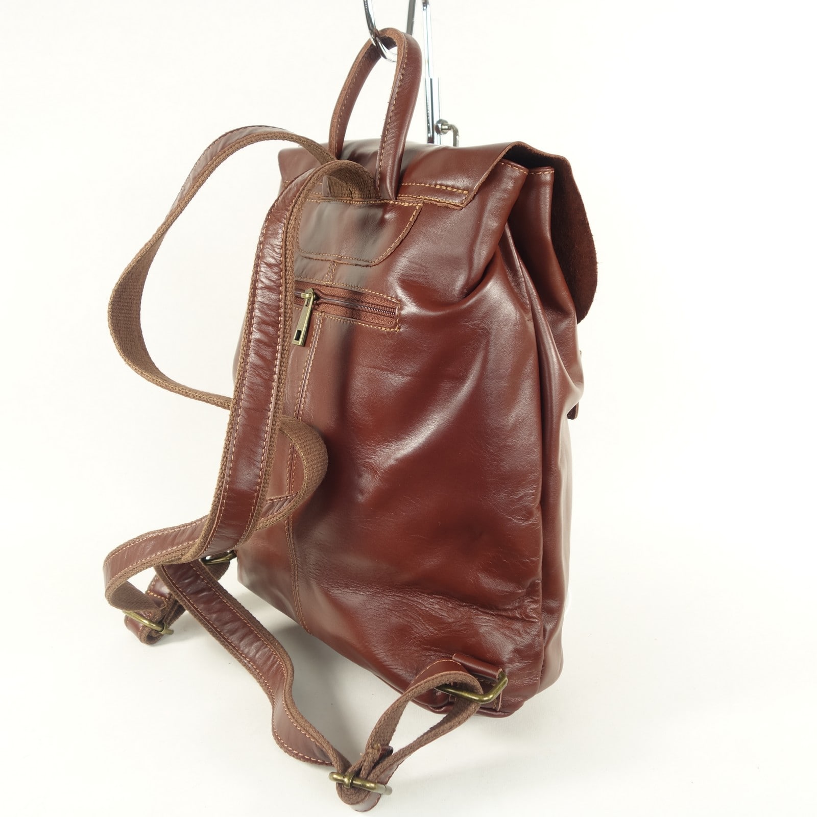 Collection Esprit Cuir Summer sac à dos marron cuir lisse femme