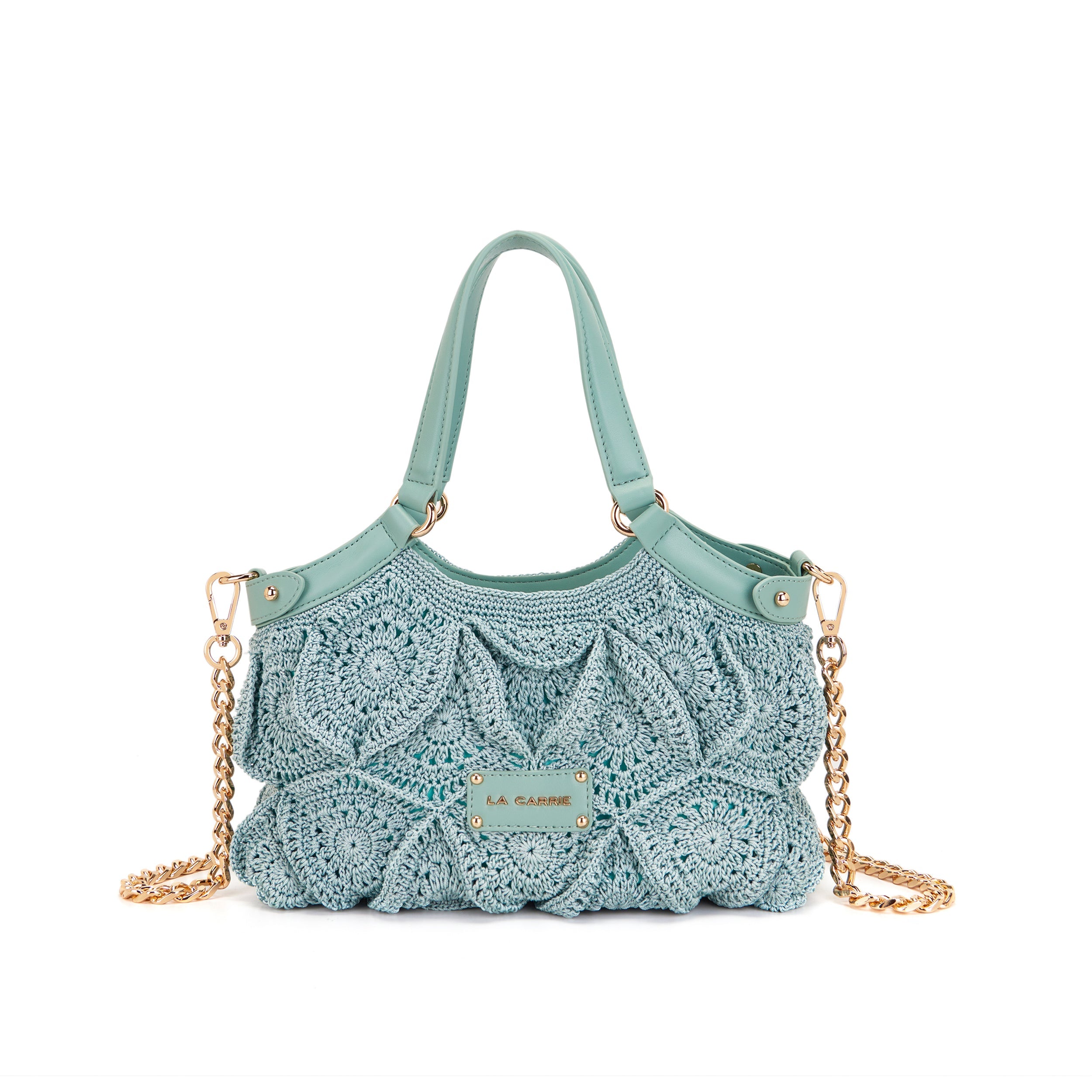 La Carrie Cross Road sac à main rose crochet brodé