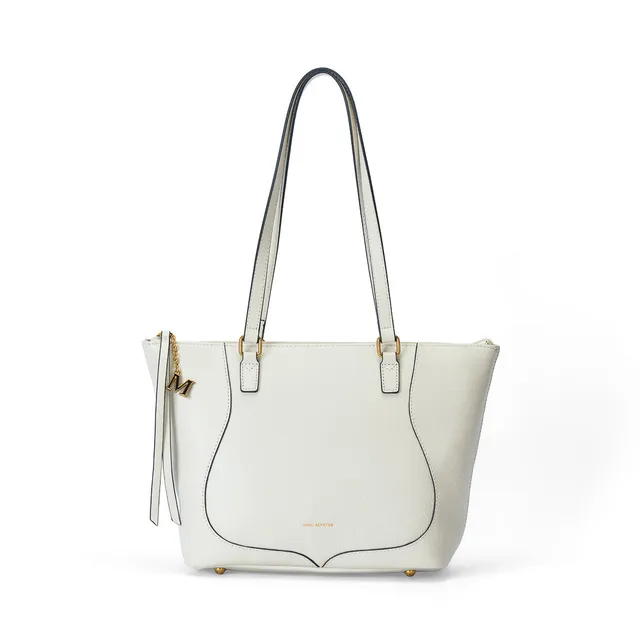 MAC ALYSTER Inès sac cabas cuir Beige/écru vachette