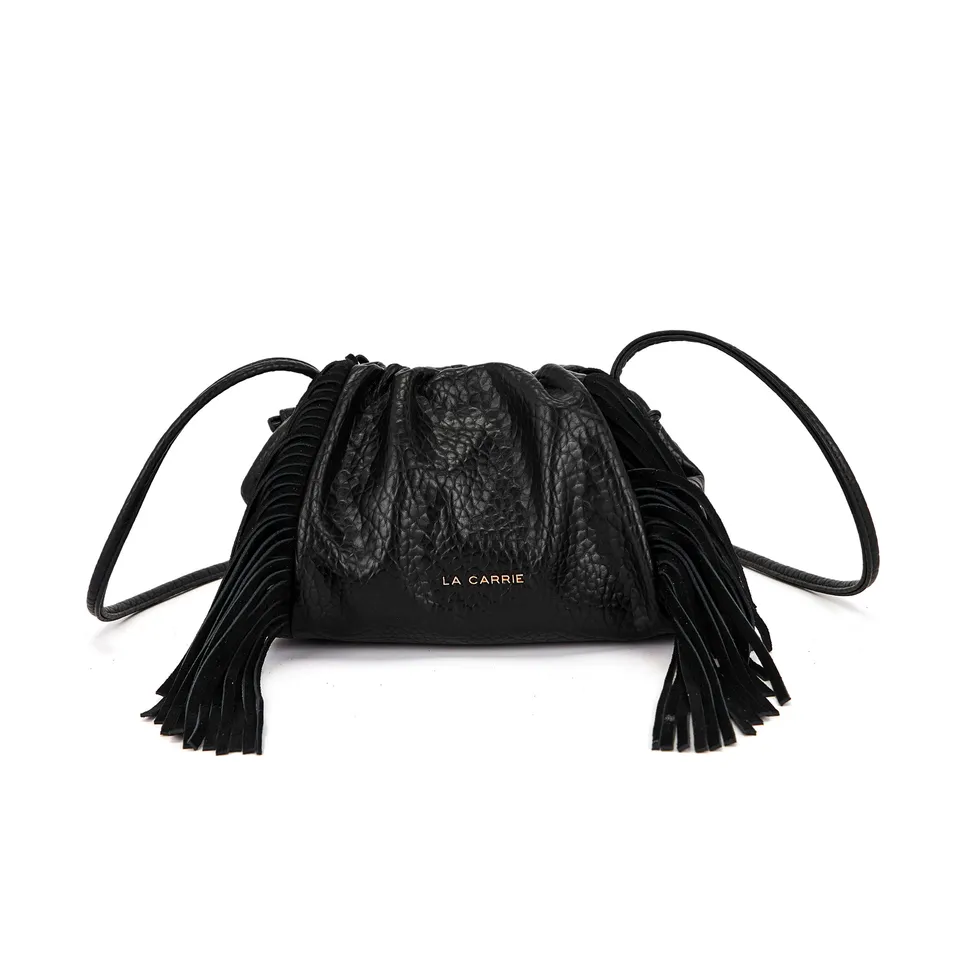 La Carrie Capsule sac à épaule noir PU 23x15 cm