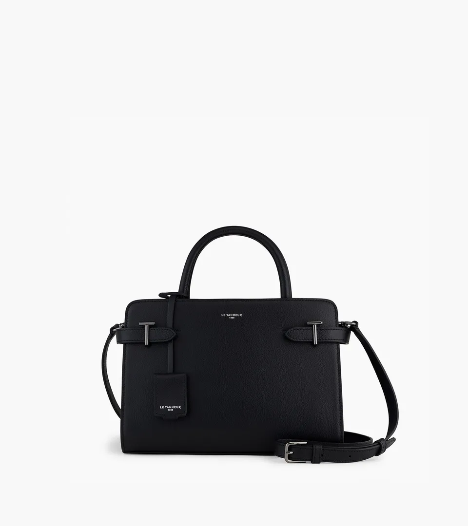 Le Tanneur Emilie sac à main moyen cuir grainé noir