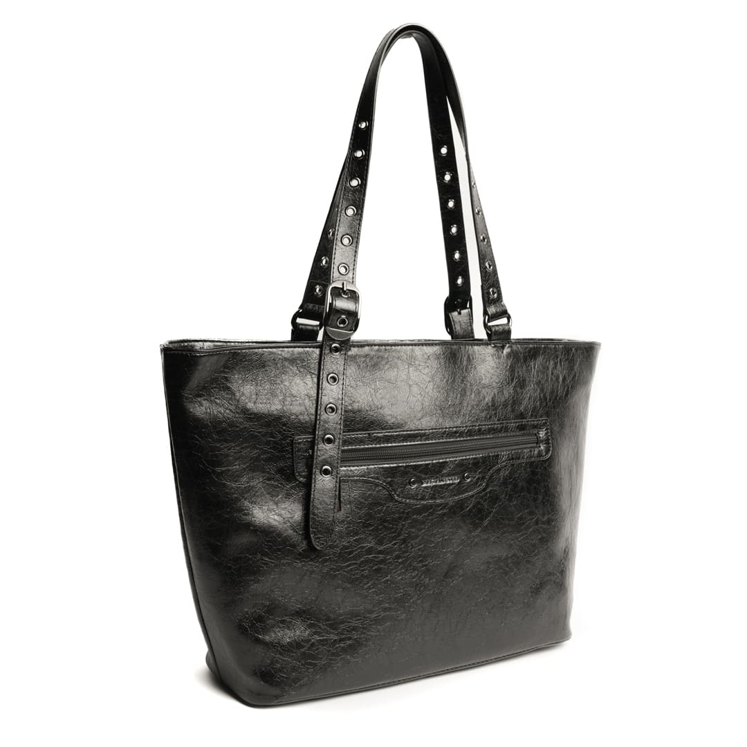 Mac Alyster Format A4 sac cabas Noir synthétique trapèze
