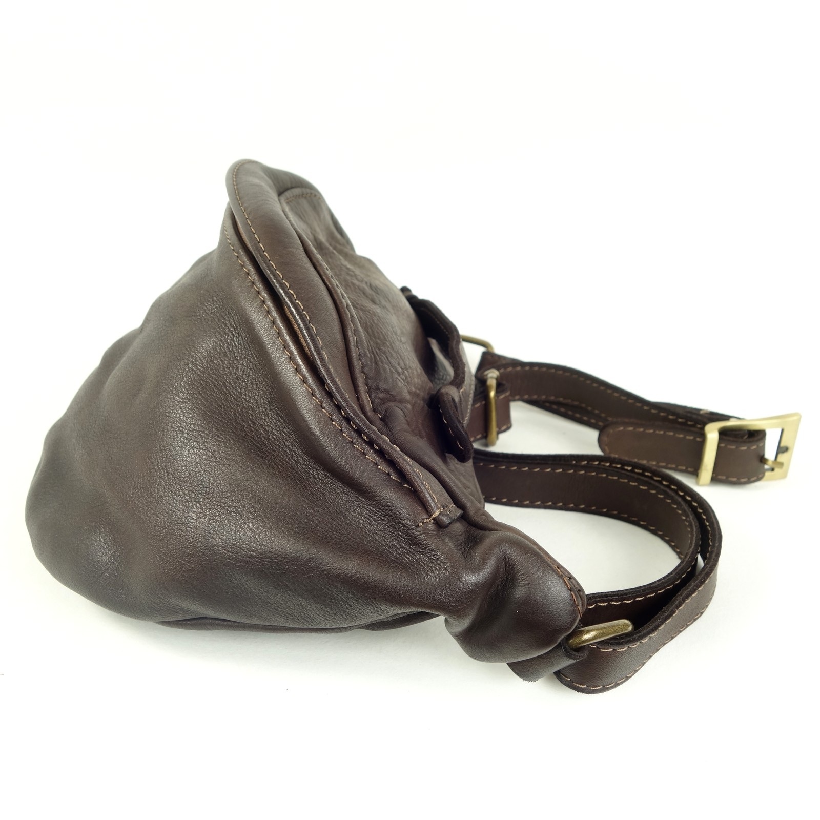 Collection Esprit Cuir ENZO sac banane marron cuir