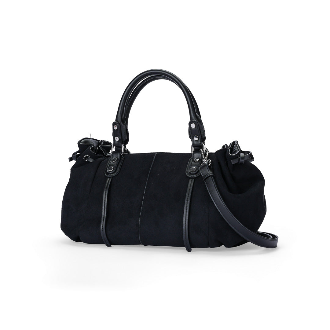 Mac Alyster Captivante sac bowling Noir suedine 35 cm