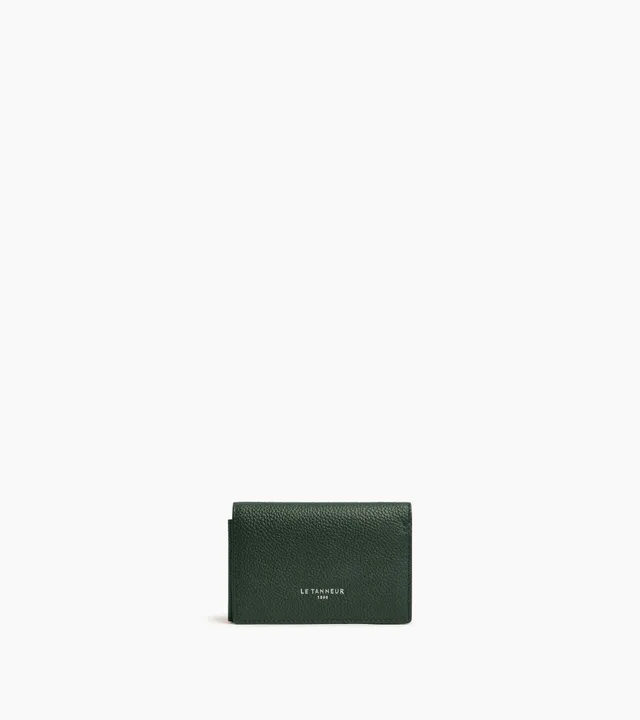 Le Tanneur Lucien porte-cartes cuir Green Malachite
