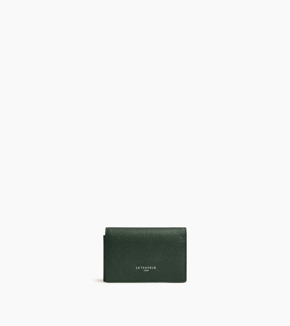 Le Tanneur Lucien porte-cartes cuir Green Malachite