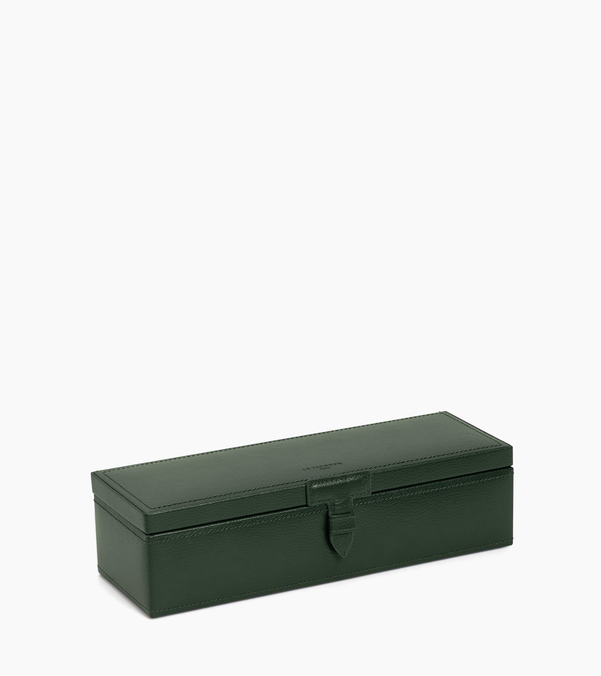 Le Tanneur Coffret 5 montres cuir grainé vert Malachite