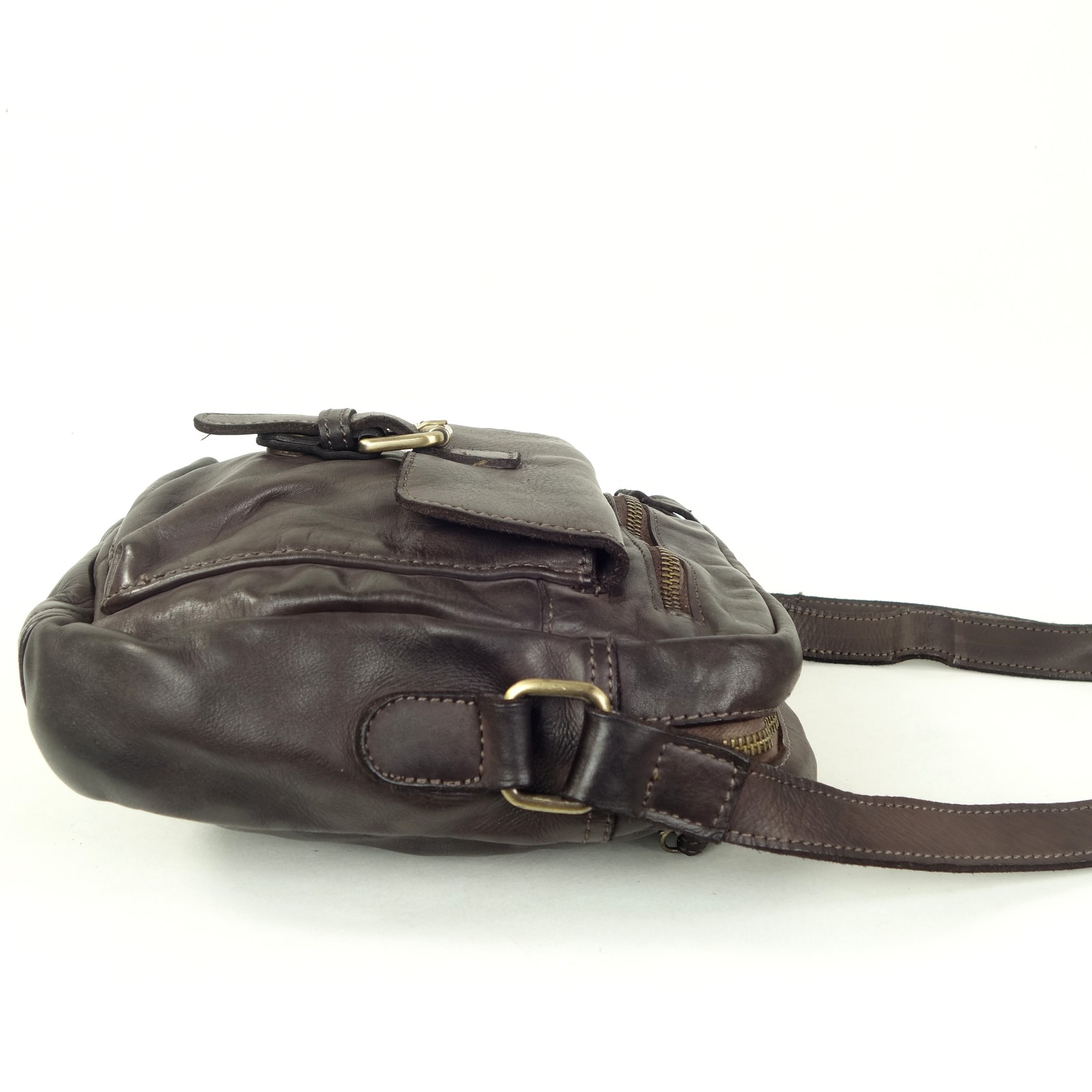 Collection Esprit Cuir Nino sacoche cuir marron foncé homme