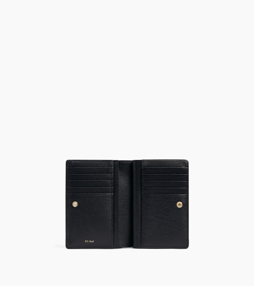 Le Tanneur Ella portefeuille cuir grainé noir moyen