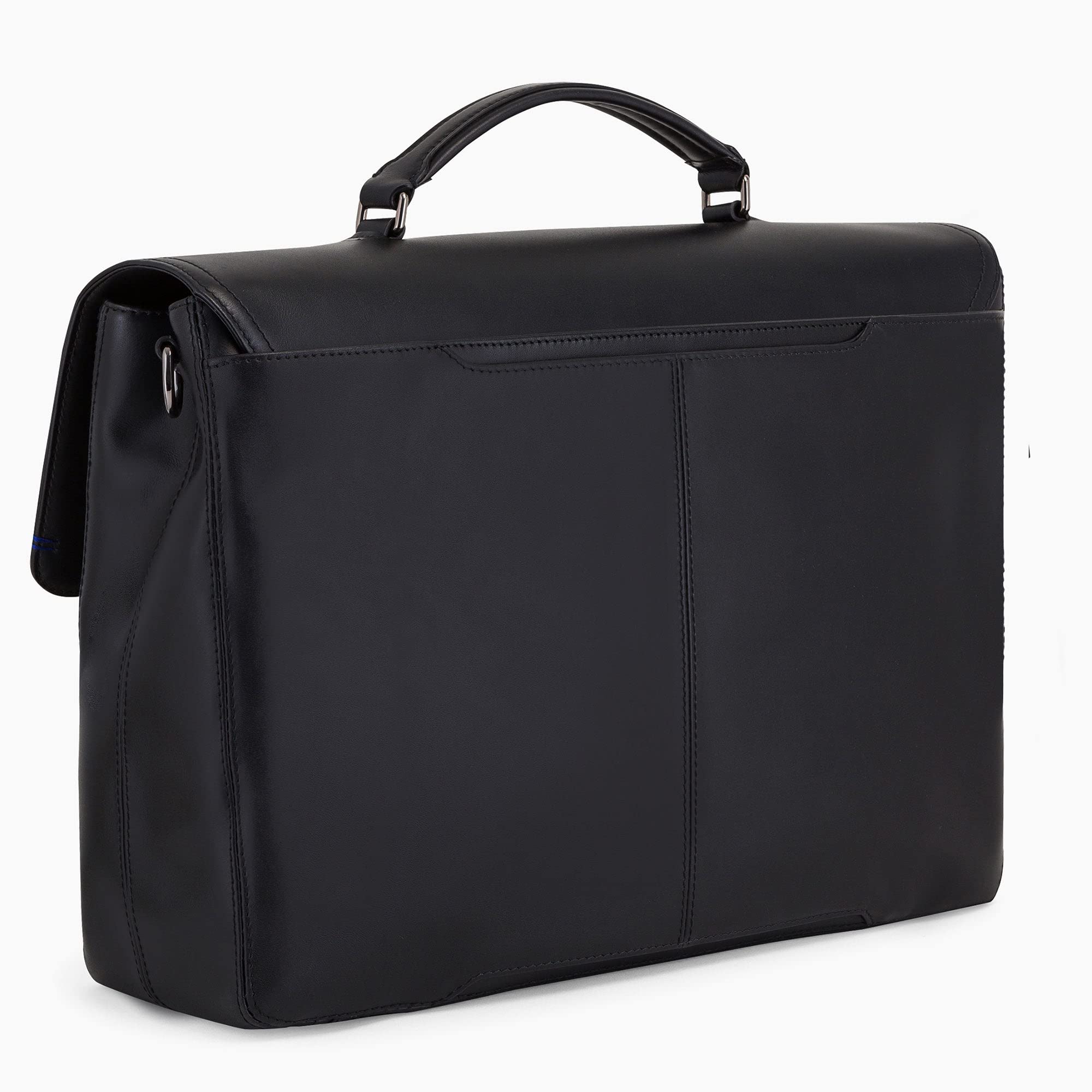 Le Tanneur Martin serviette cuir lisse 15" 38 cm