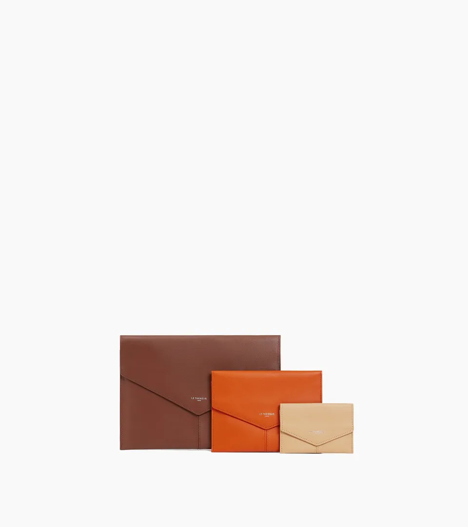 Le Tanneur Charlotte trio pochettes cuir lisse RFID