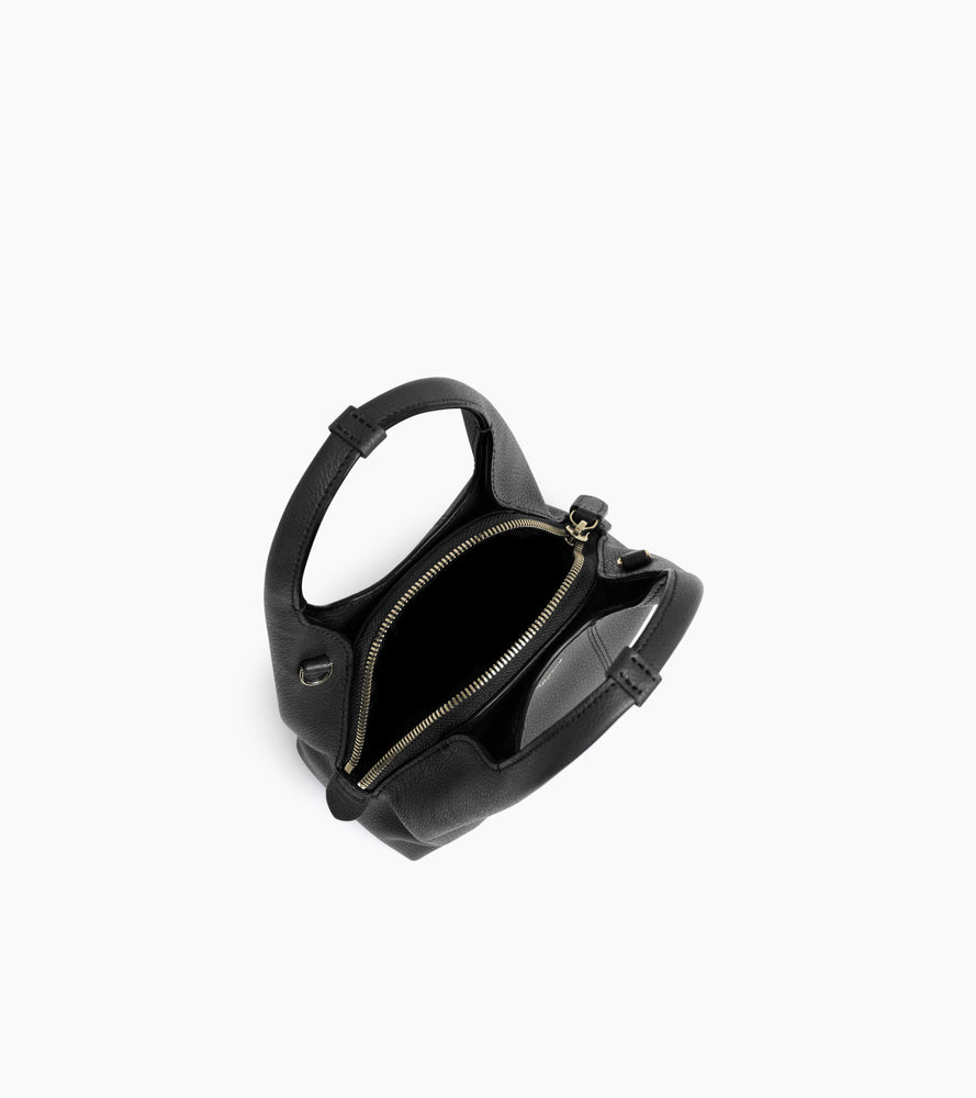 Le Tanneur Juliette mini sac cuir grainé noir bandoulière
