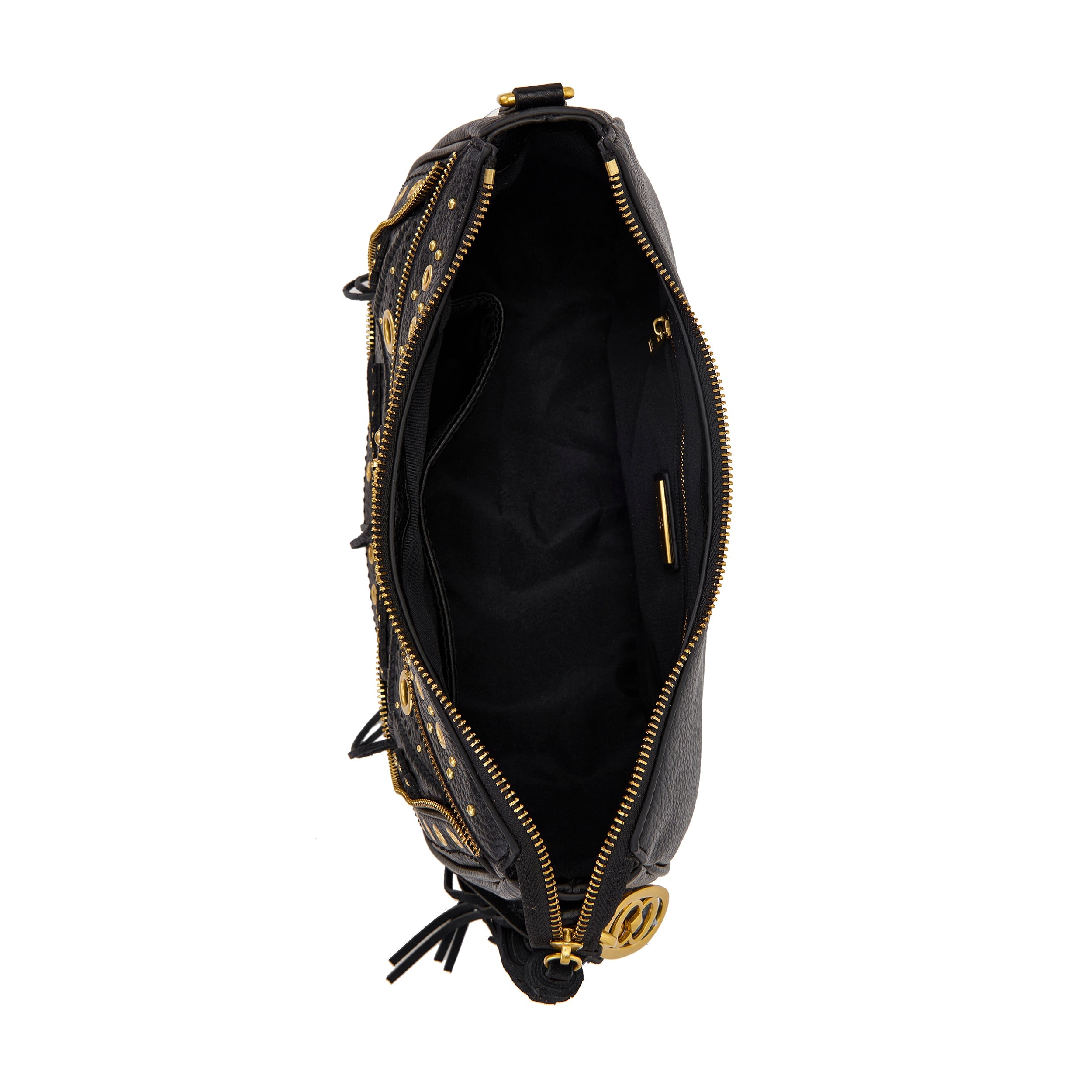 La Carrie Jungle sac bandoulière noir 32 cm effet cuir