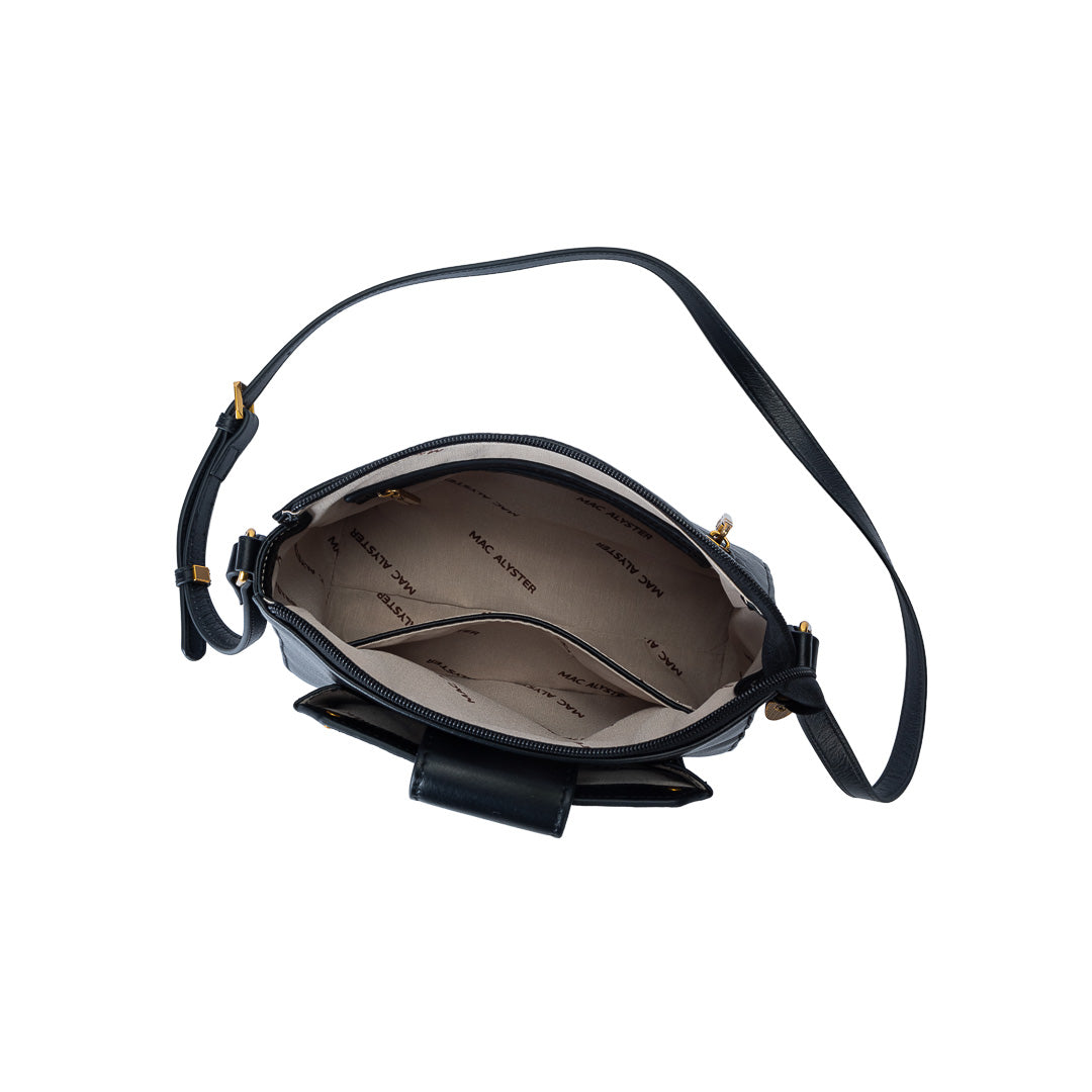 Mac Alyster Mona petit sac trotteur cuir Noir compact quotidien