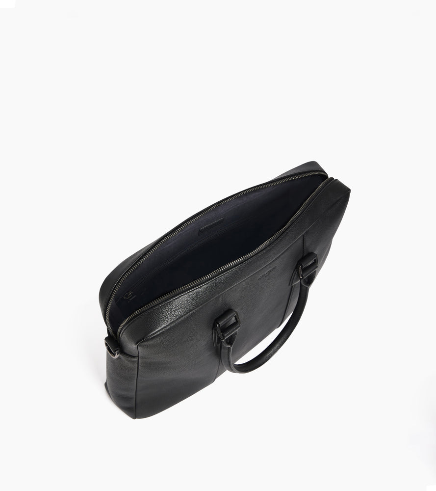 Le Tanneur Marceau porte-documents cuir grainé 15" noir