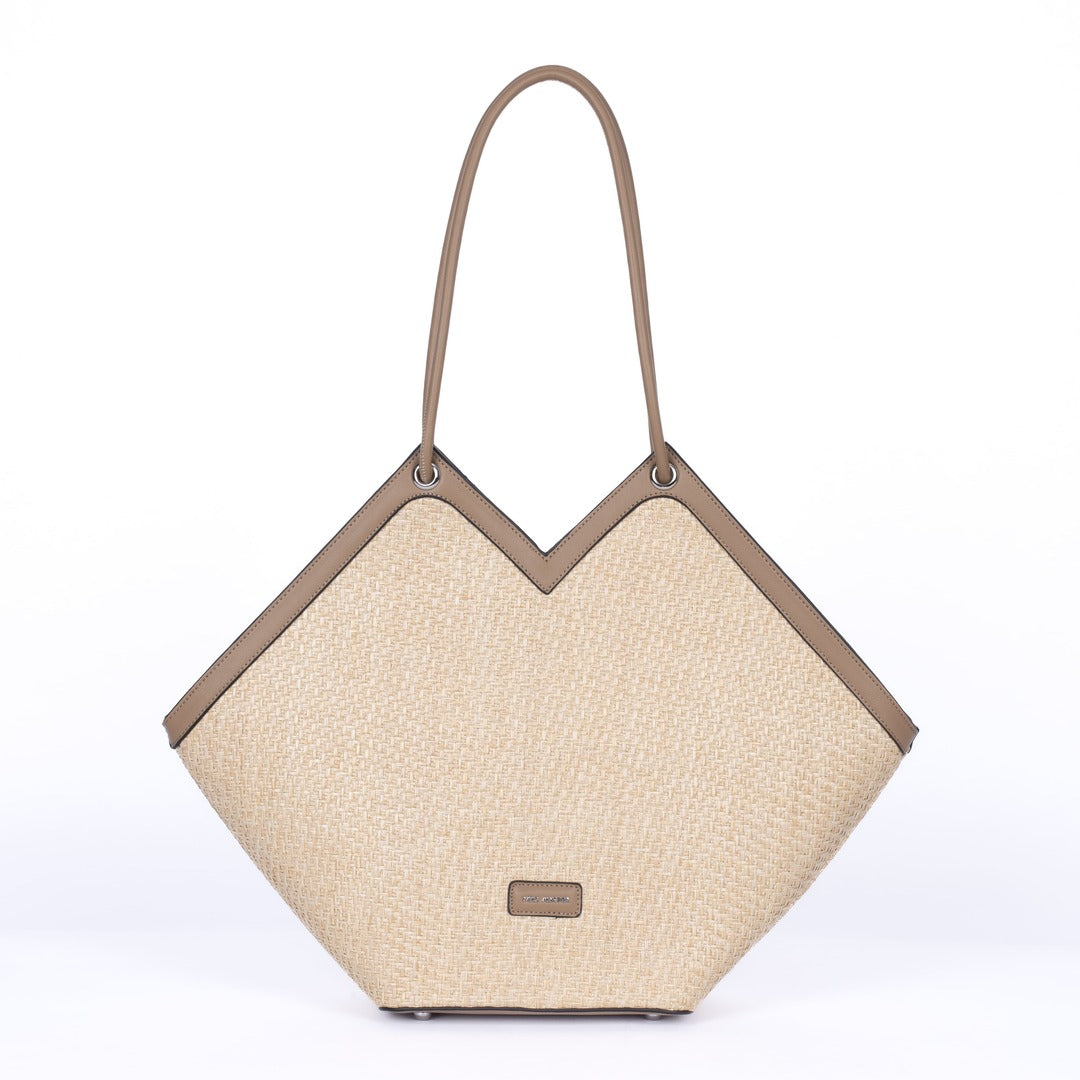MAC ALYSTER Saint-Raphaël sac cabas M taupe raphia