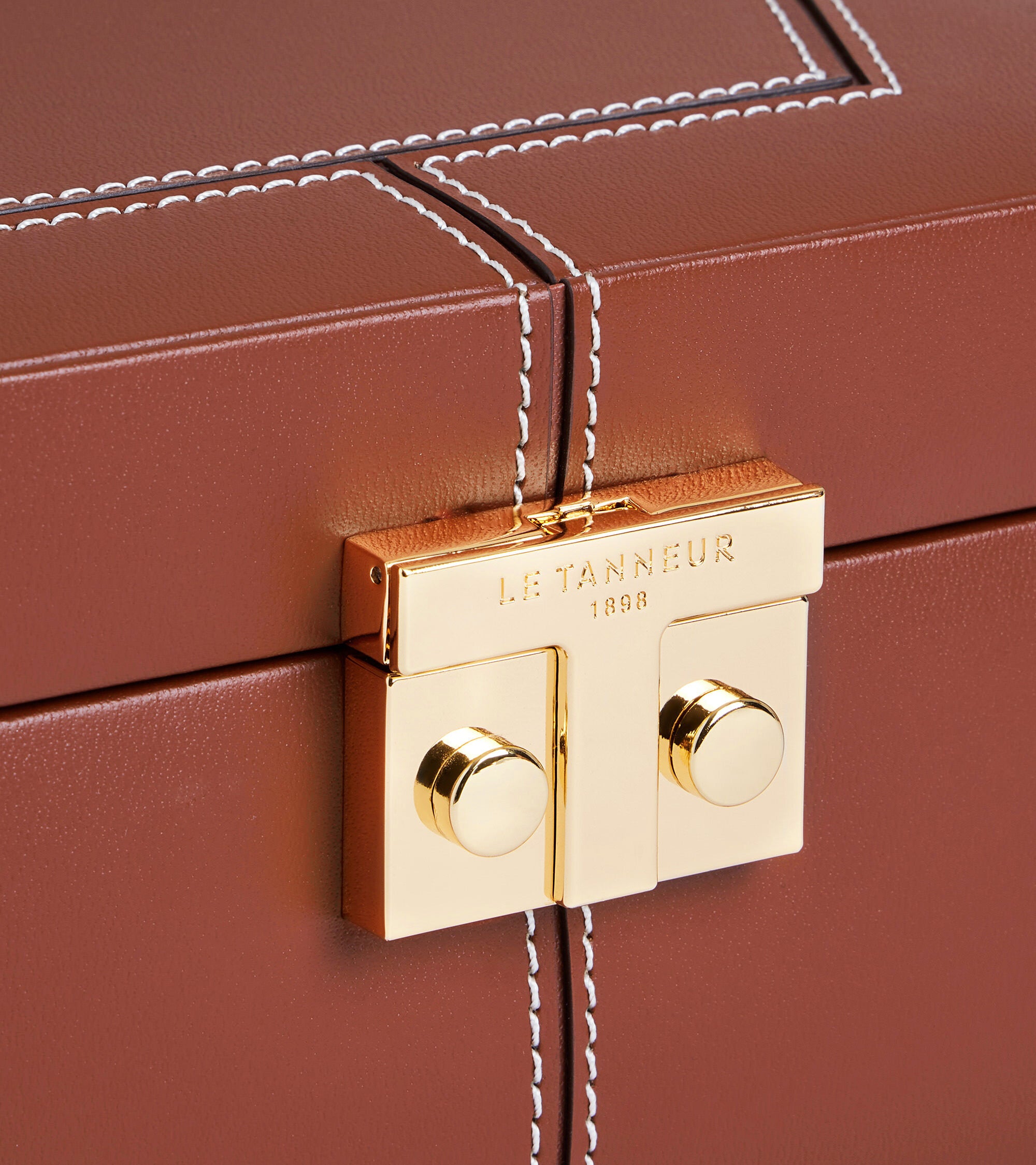 Le Tanneur Coffret boîte à bijoux cuir Mahogany Brown
