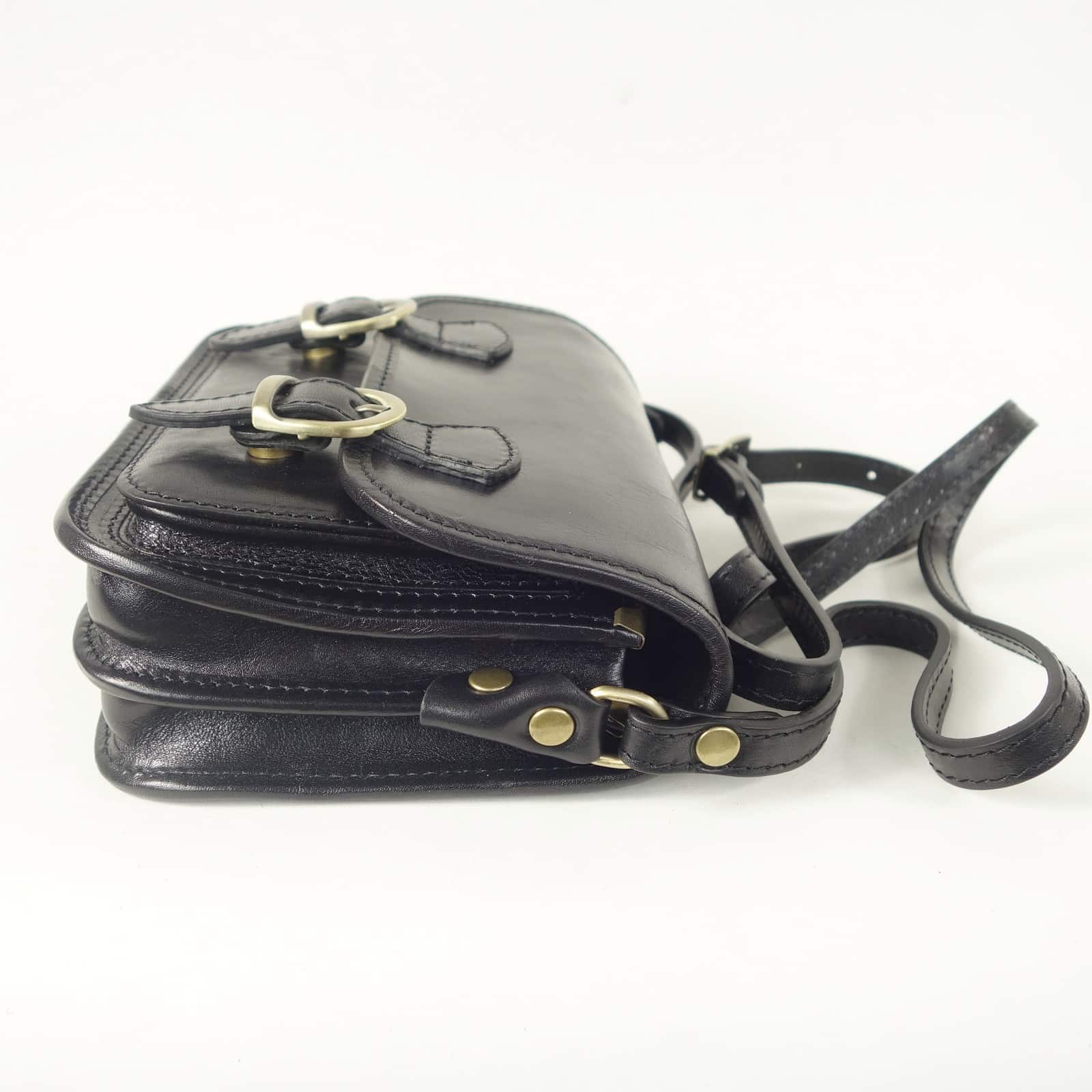 Collection Esprit Cuir ELANIA micro sac cuir noir vintage