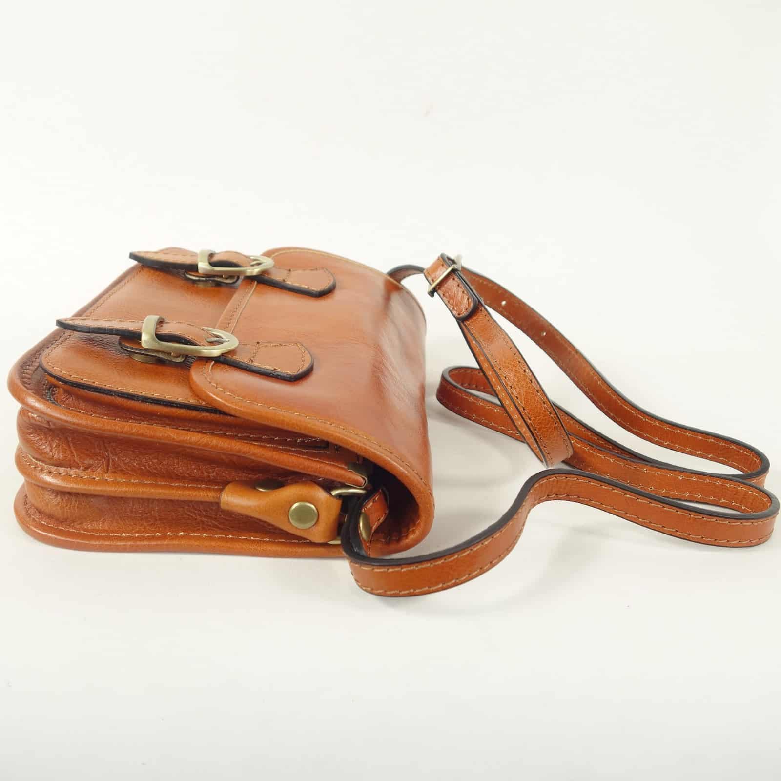 Collection Esprit Cuir Sac bandoulière Elania cuir naturel