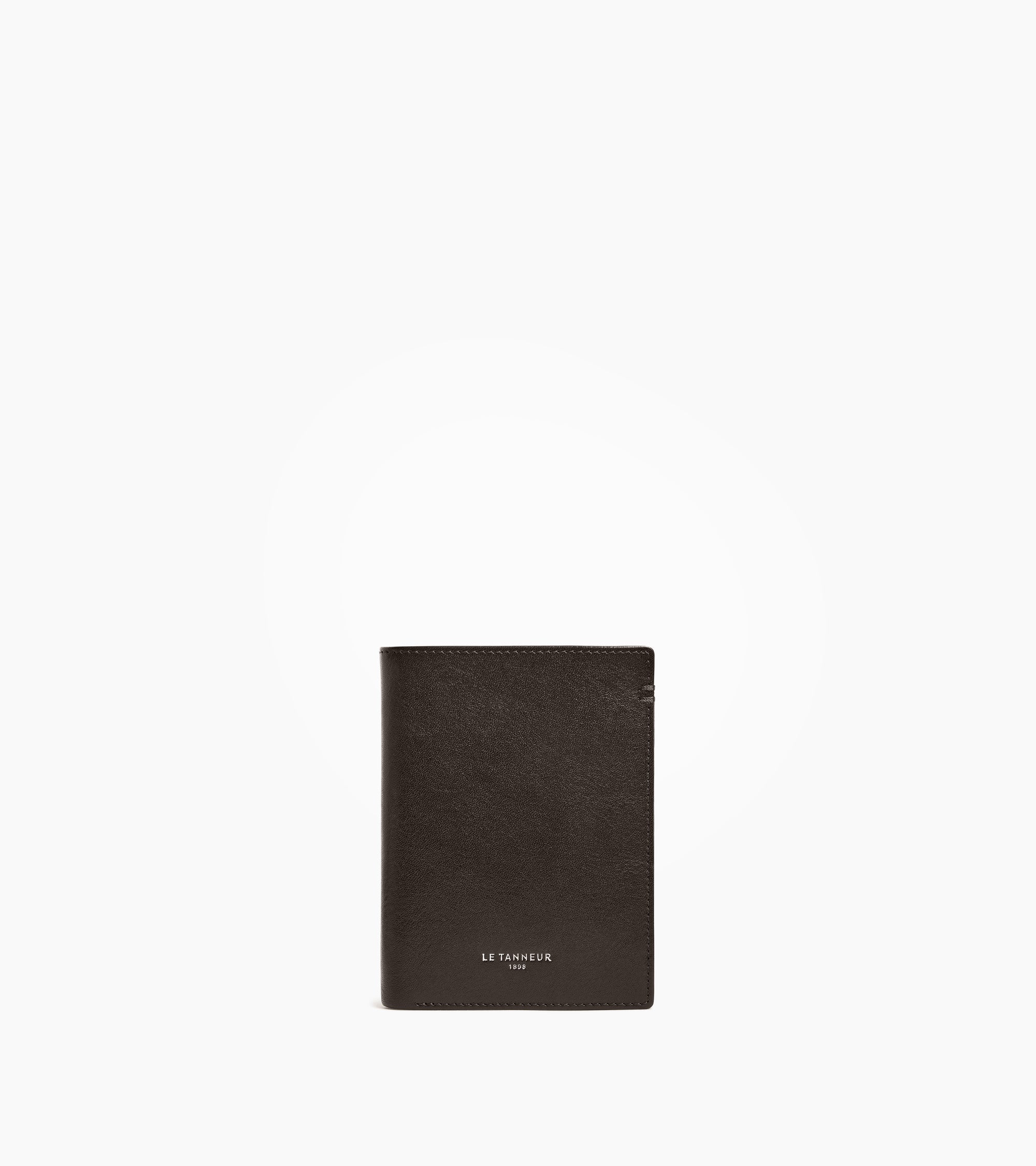 Le Tanneur Lucien Portefeuille Vertical Cuir Brown Coffee Zippé