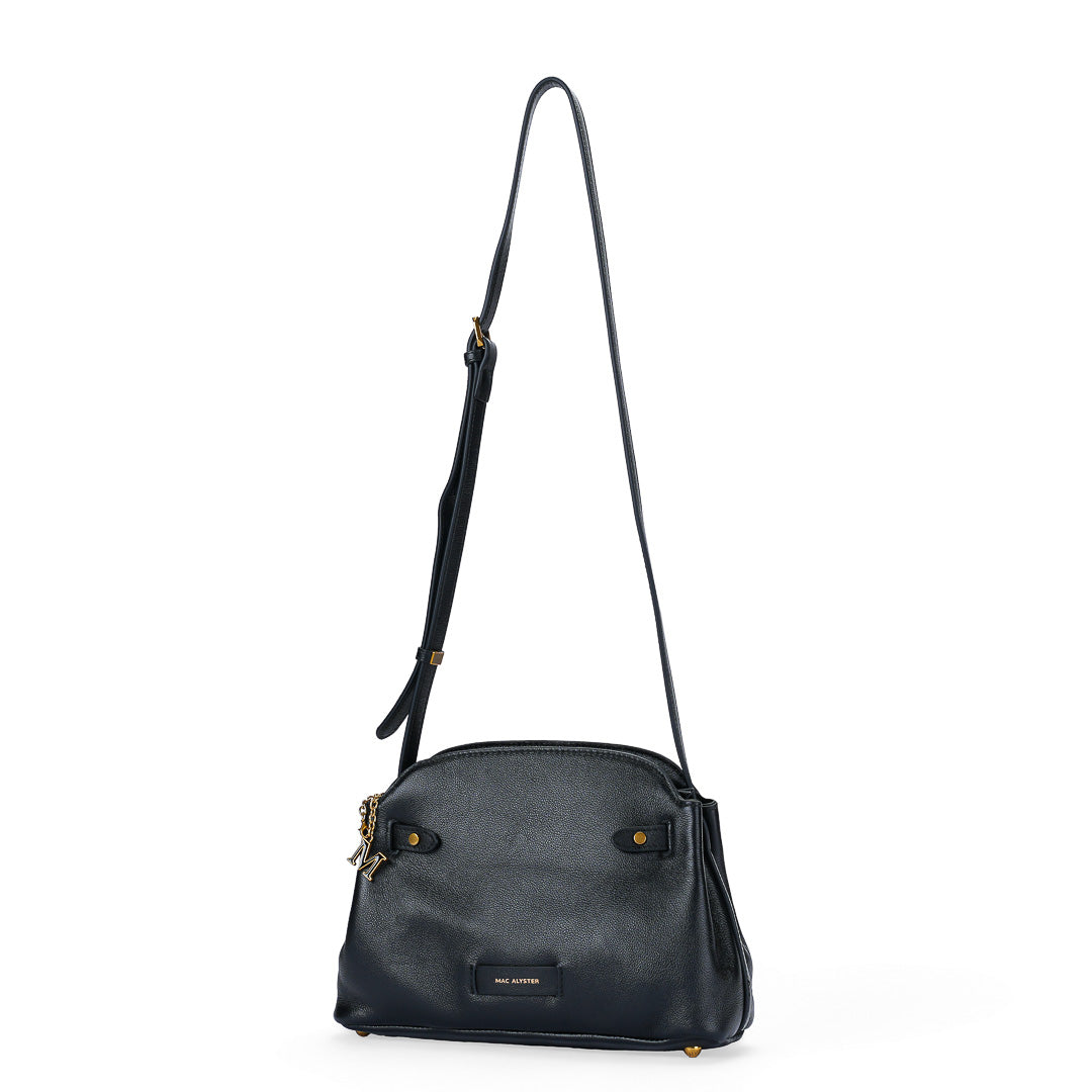 Mac Alyster Valeria sac trotteur cuir Vert Kaki quotidien 29x11x18 cm