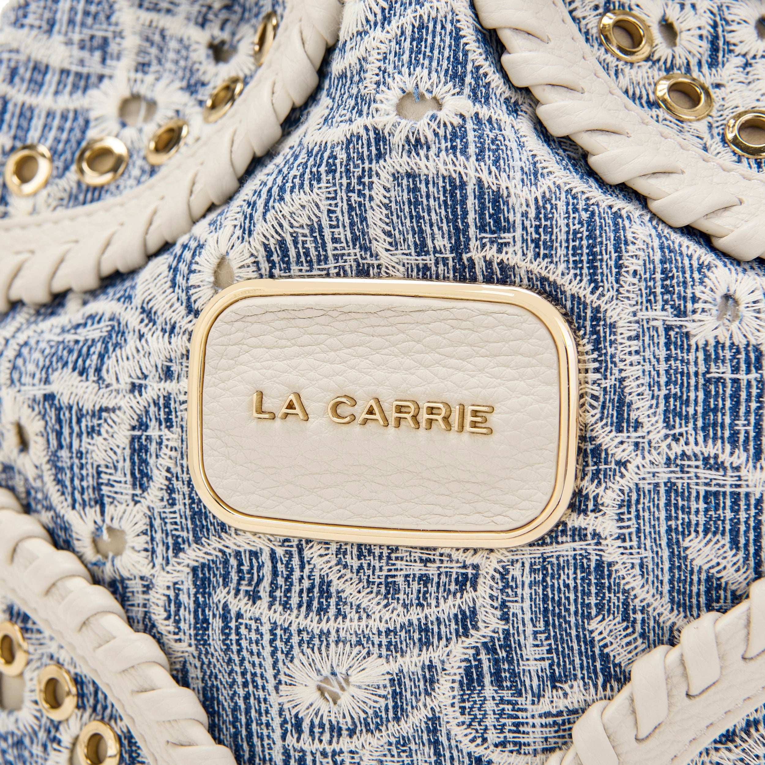 La Carrie Secchiello Romantic sac seau jean 24x17x26cm