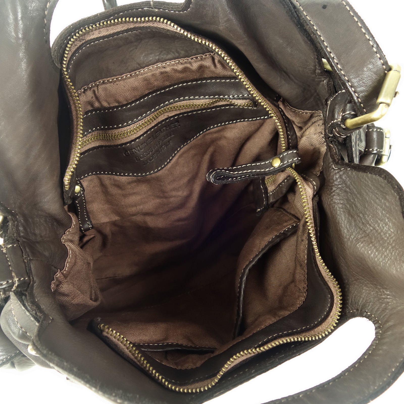Collection Esprit Cuir Tina sac épaule cuir brun vintage