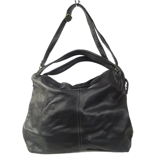 Esprit Cuir Olympia grand sac cuir noir A4