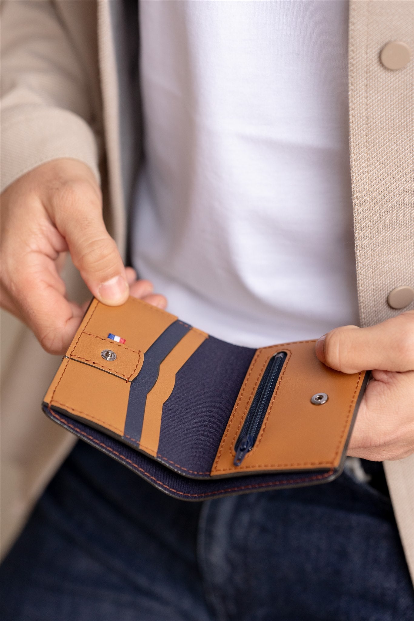 Nodie's Arsène portefeuille camel cuir homme
