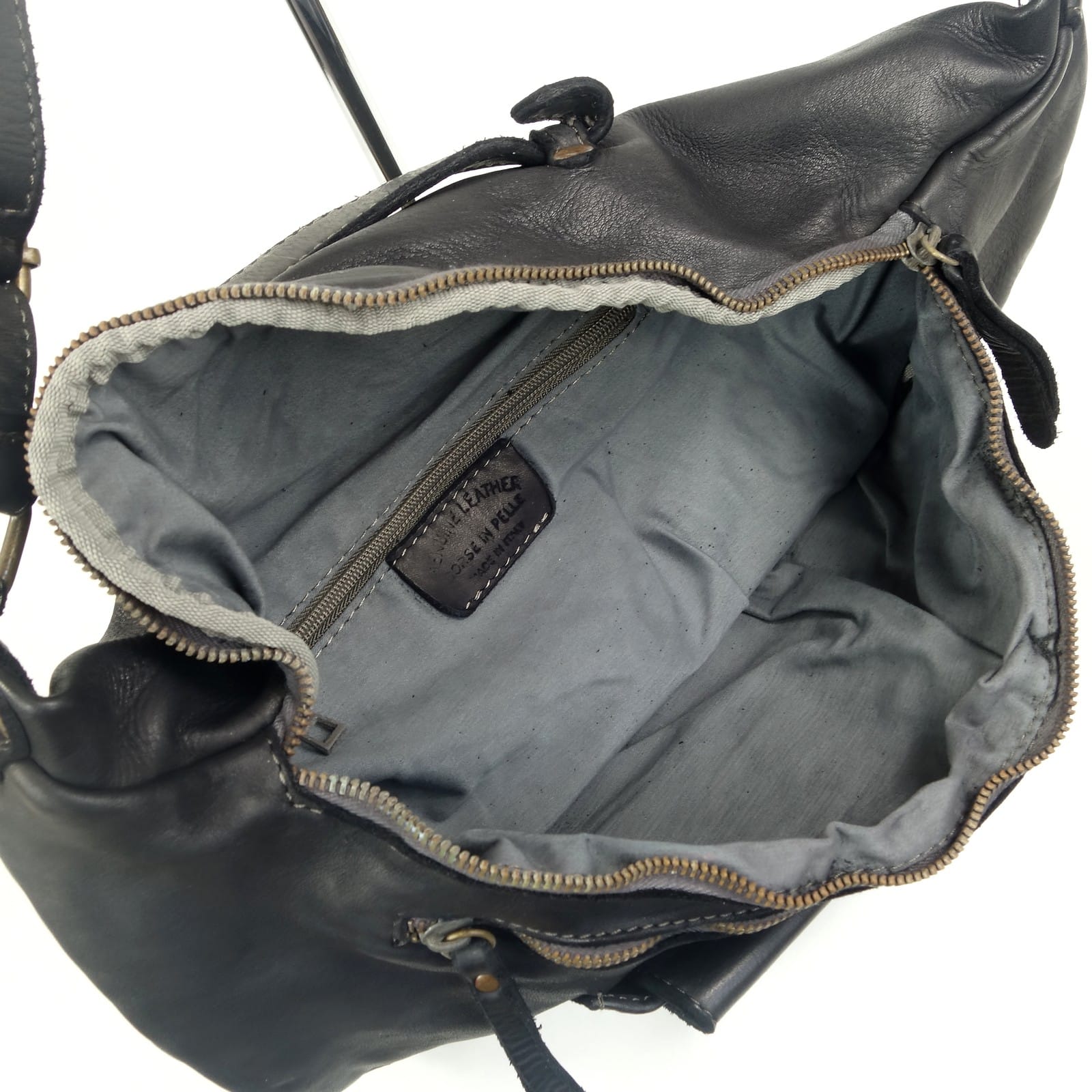 Collection Esprit Cuir DARIO sac banane XL noir cuir