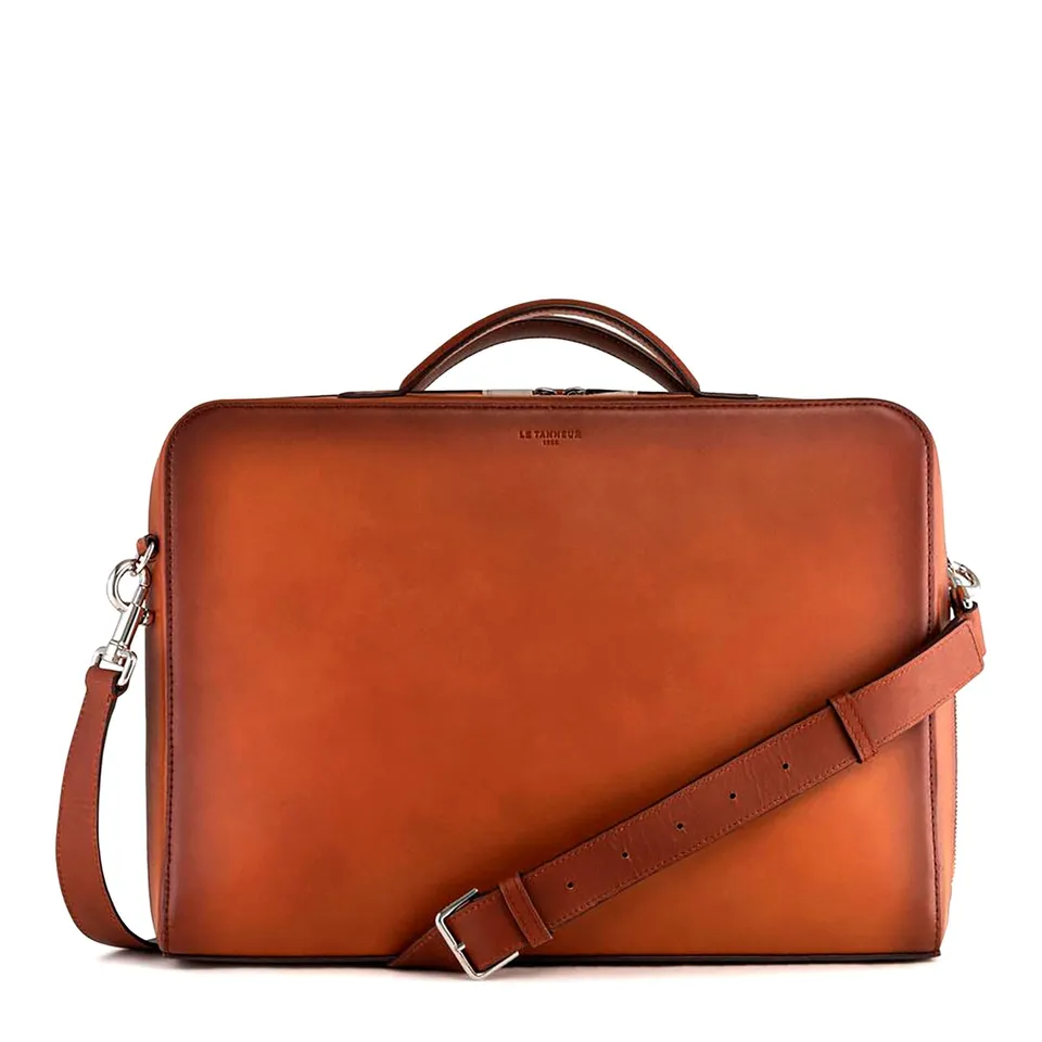 Le Tanneur Albert Porte-documents cuir lisse 14" 38x28 cm