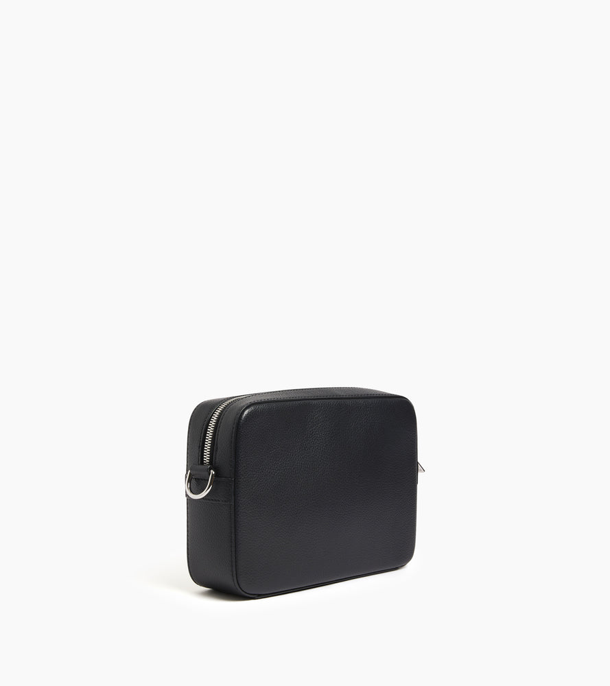 Le Tanneur Emile petite sacoche cuir grainé noir bandoulière